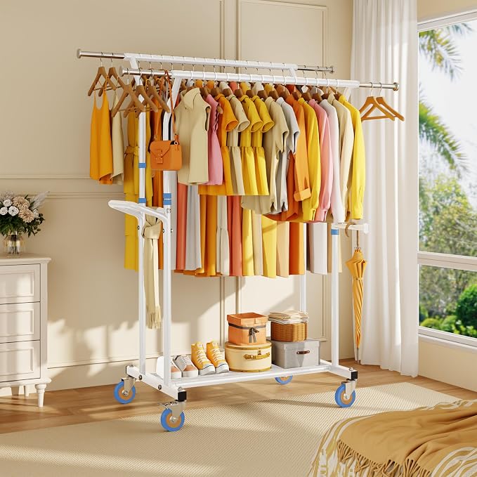 Heavy Duty Clothes Rack for Hanging Clothing: 800LBS Rolling Coat Racks - Image 9