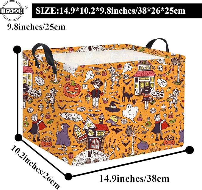 HIYAGON Rectangular Halloween Basket - Image 6