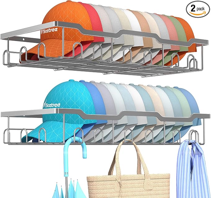 Nicetree Hat Racks for Baseball Caps Wall by Nicetree