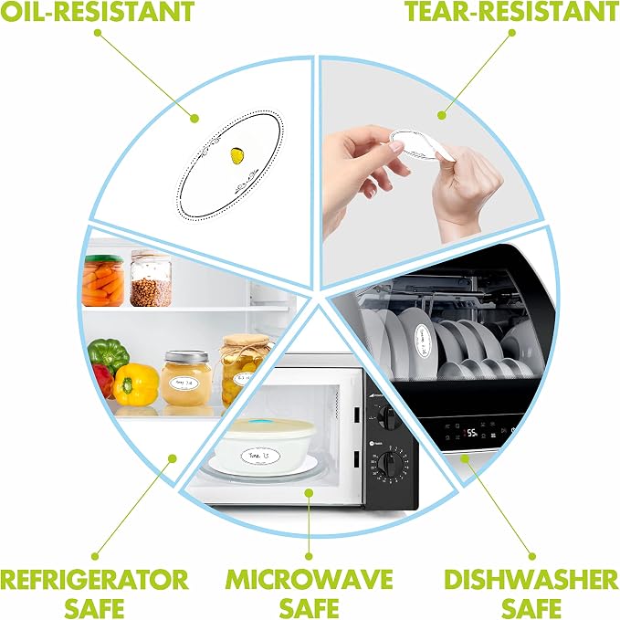 500 Removable Freezer Pantry Oval Canning Labels, Water Oil Resistant - Image 5
