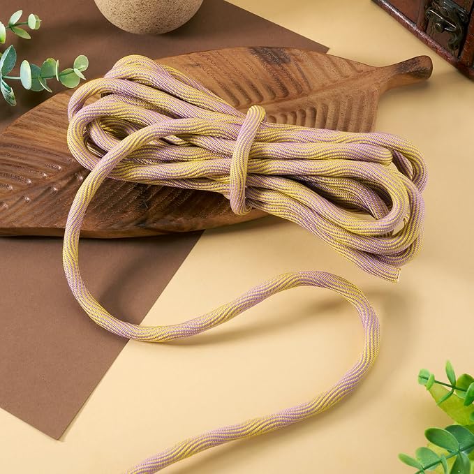 FASHEWELRY 5.47 Yards 8mm Round Polyester Cord Rope Thick Braid Macrame Cord - Image 5