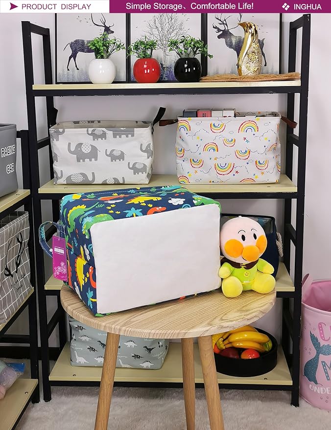 Rectangular Storage Basket Fabric Organizer Bin - Image 7