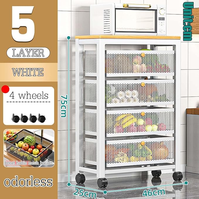 Compact Sideboard Storage Trolley Cabinet. Tall Larder Cupboard - Image 2