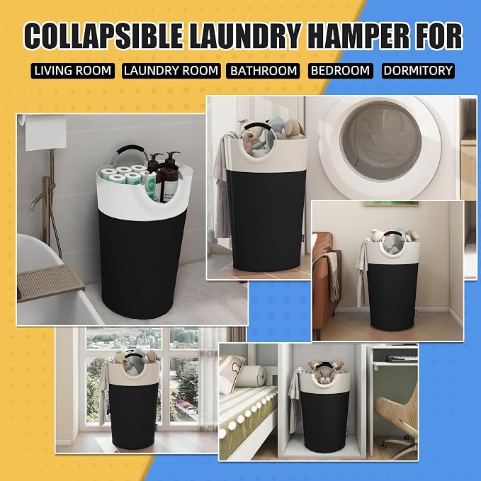 90L Laundry Basket, Collapsible Laundry Hamper - Image 7