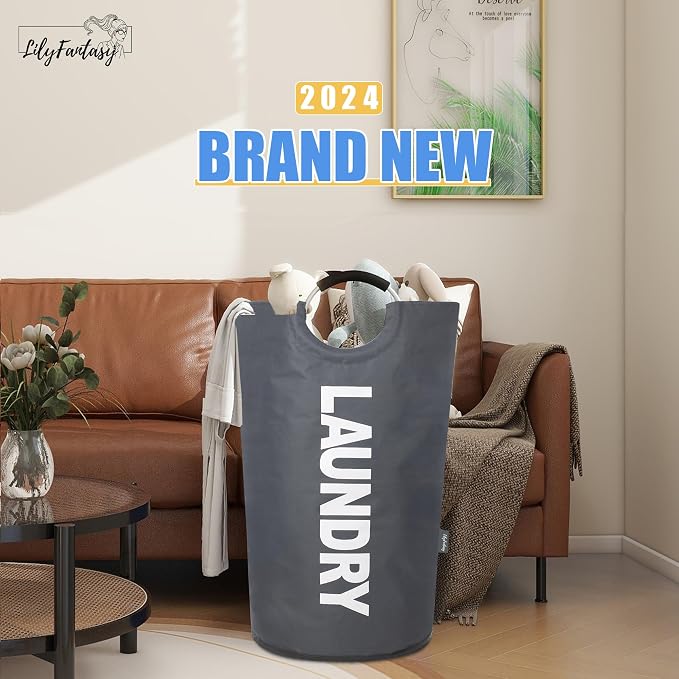 100L Laundry Basket, Collapsible Laundry Hamper - Image 6