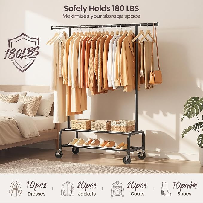 Clothes Rack for Hanging Clothes, Portable Clothing Rack - Image 2