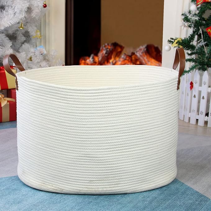 Casaphoria Extra Large Woven Cotton Rope Storage Basket - Image 7