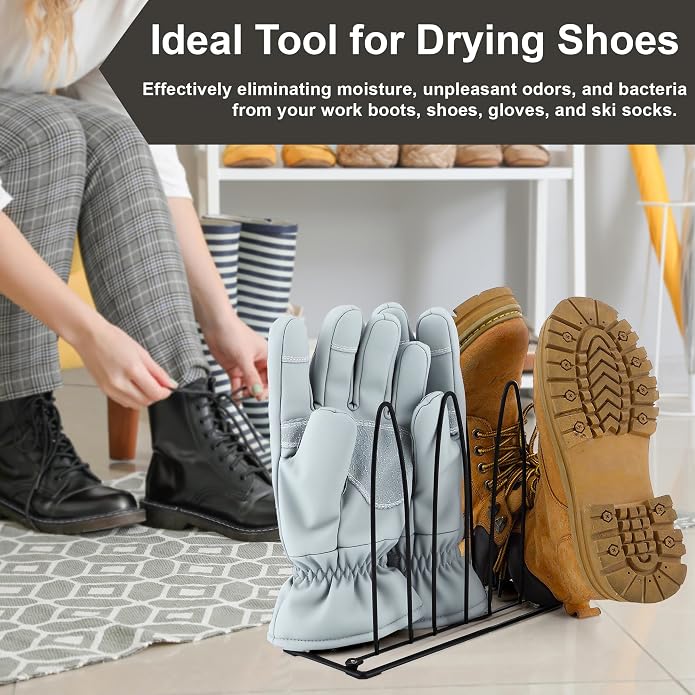 Enhon Metal Shoe Drying Rack, and Glove Dryer Rack - Image 6
