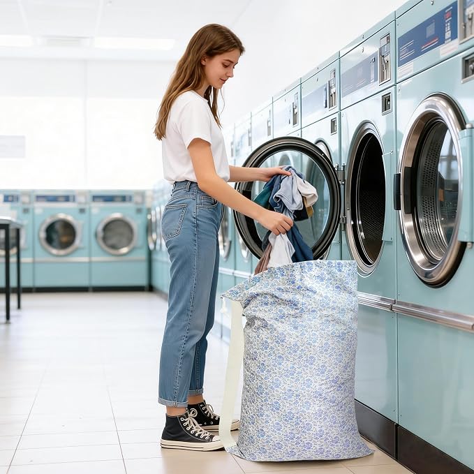 College Laundry Bag 29"×18", Waterproof Dirty Clothes Bag - Image 7