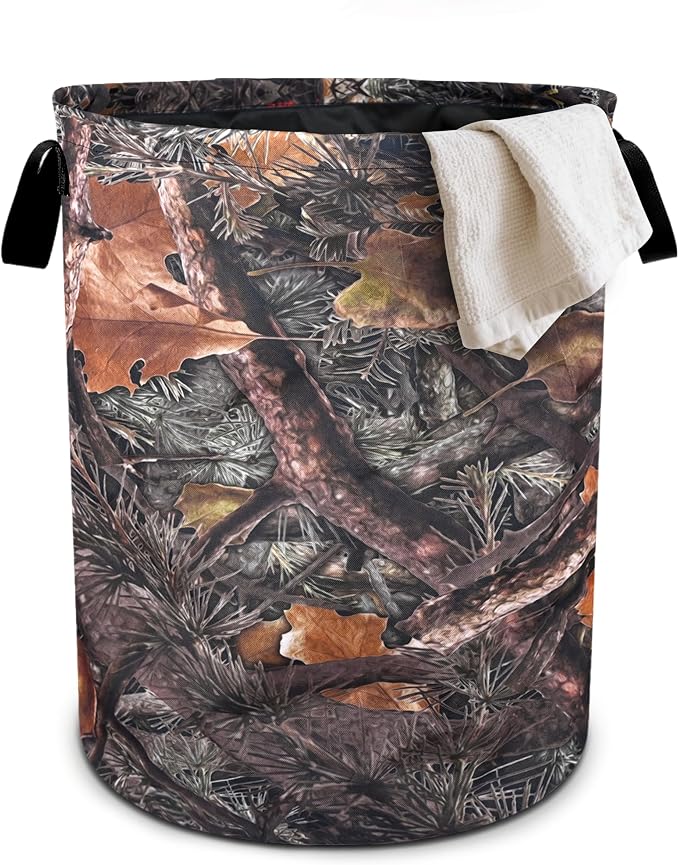 Camo Camouflage Laundry Basket Foldable Oxford Cloth Tote Bag Laundry Hamper by bassyilCustomizedforlife