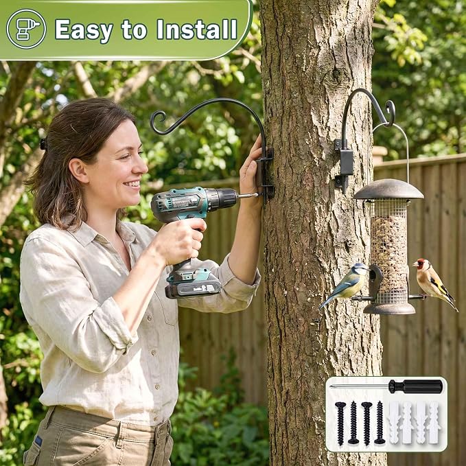 Qiang Ni Plant Hanger Outdoor: 22 Inch Bird Feeder Bracket - Image 7