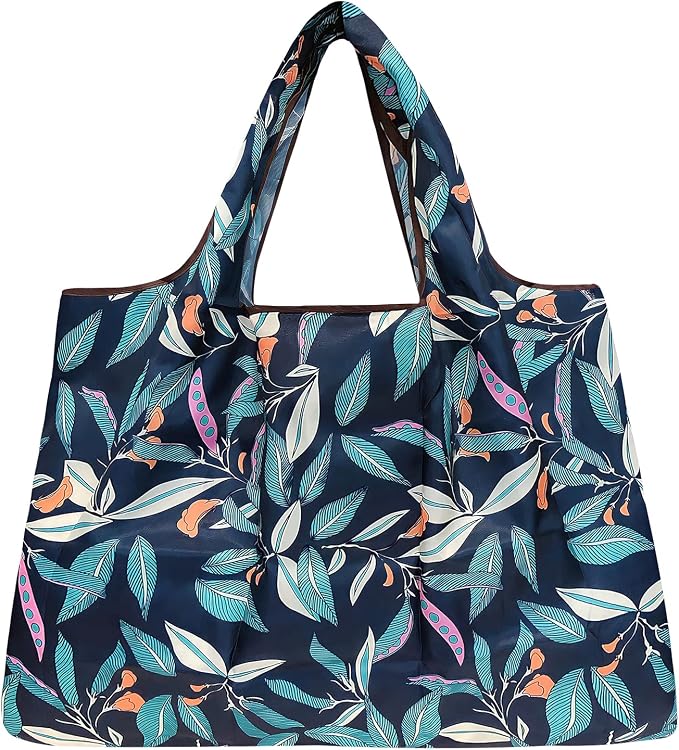 allydrew Large Foldable Tote Nylon Reusable Grocery Bag - Image 4
