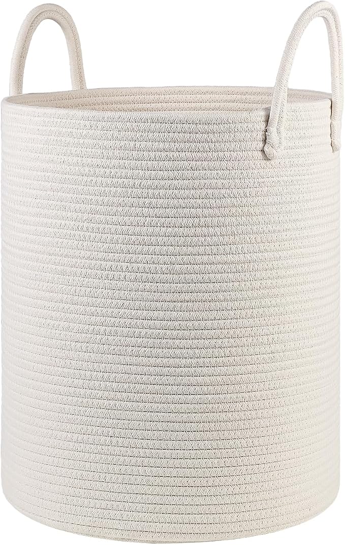 Cotton Rope Laundry Basket Hamper by Hobasket