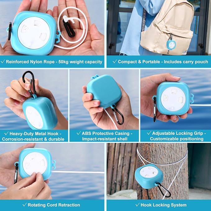 6 Pack Fodable Travel Hangers - Image 6