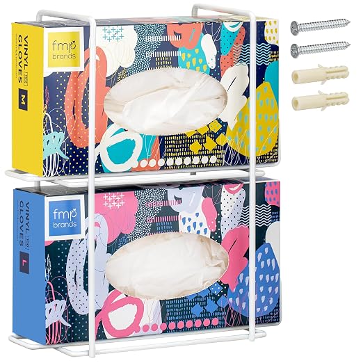 FMP Brands Double Glove Holder for Wall Mount, Wire Rack Disposable Napkin by FMPBrands