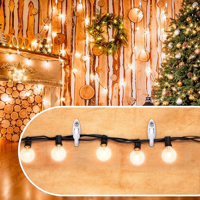 SELEWARE 30PCS Screw in Hooks for Hanging Outdoor String Lights, Windproof - Image 2