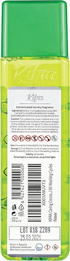 KIFRA CARING Concentrated Laundry Fragrance 6.76 Fl Oz 200ml 80 Washing Cycles - Image 2