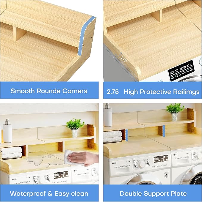 Washer Dryer Countertop with Shelf, Washer and Dryer Covers - Image 4