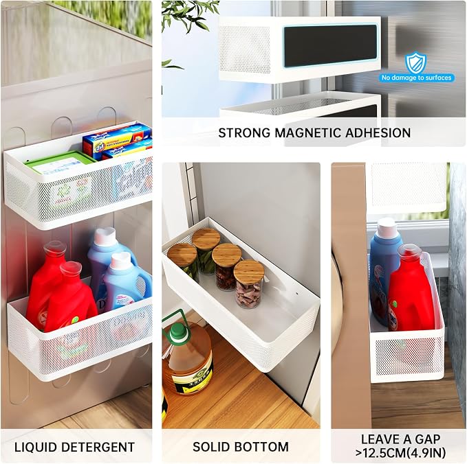 Magnetic Shelf for Washing Machine Laundry Room Magnetic Organizer Laundry - Image 4