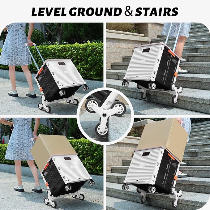FELICON SELORSS Folding Utility Cart Portable Rolling Crate Handcart - Image 3