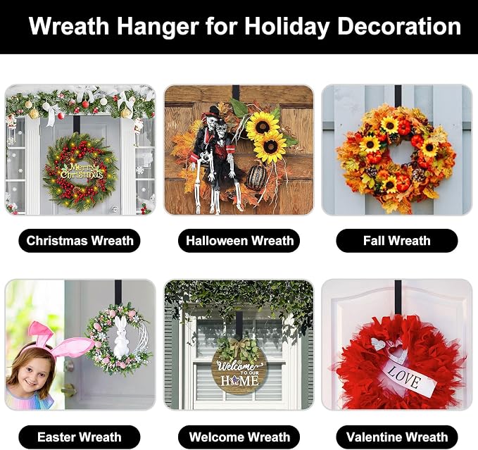 Wreath Hanger, Easter Decorations Adjustable Wreath Hanger - Image 8