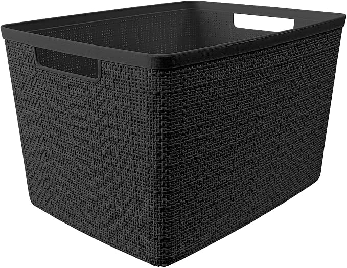 Curver Set of 4 Large 20L Jute Decorative Plastic Organization and Storage - Image 3
