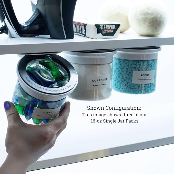 Laundry Powder Container, Magnetic Laundry Pods Holder, Small Shelf Organizer - Image 9