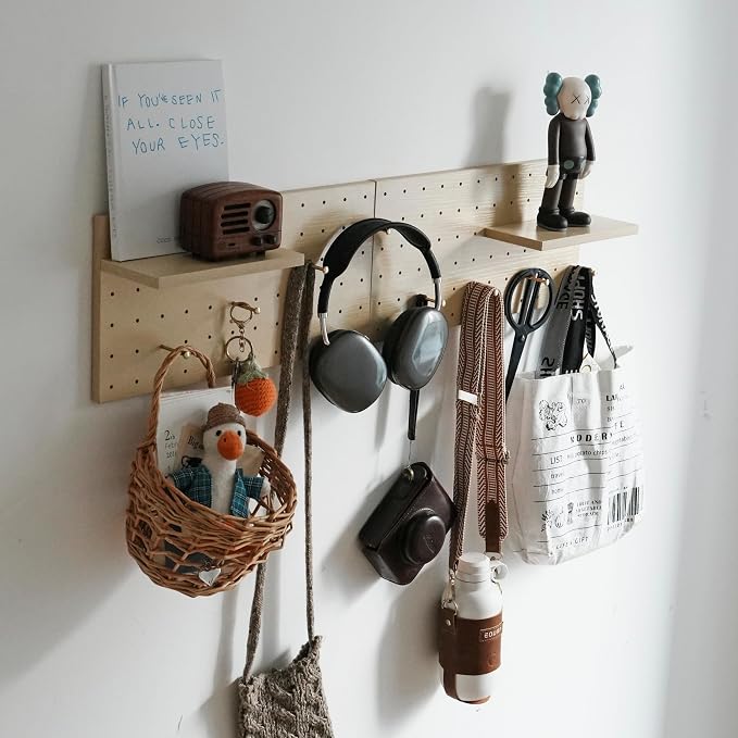 Pegboard Wall Organizer, 2 Pack Large Peg Board by XAOHOME