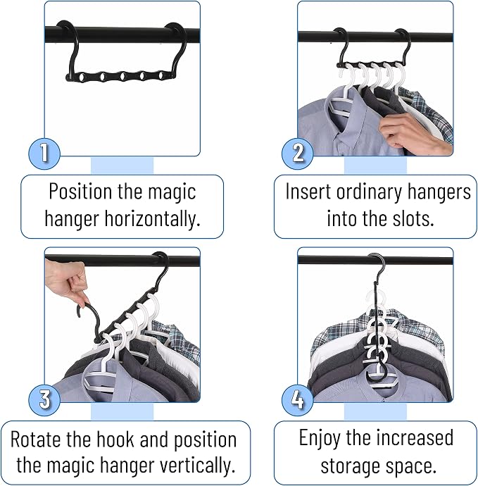 Mr. Pen- Space Saving Hangers for Clothes, Plastic Multi Clothes Hangers Space - Image 5