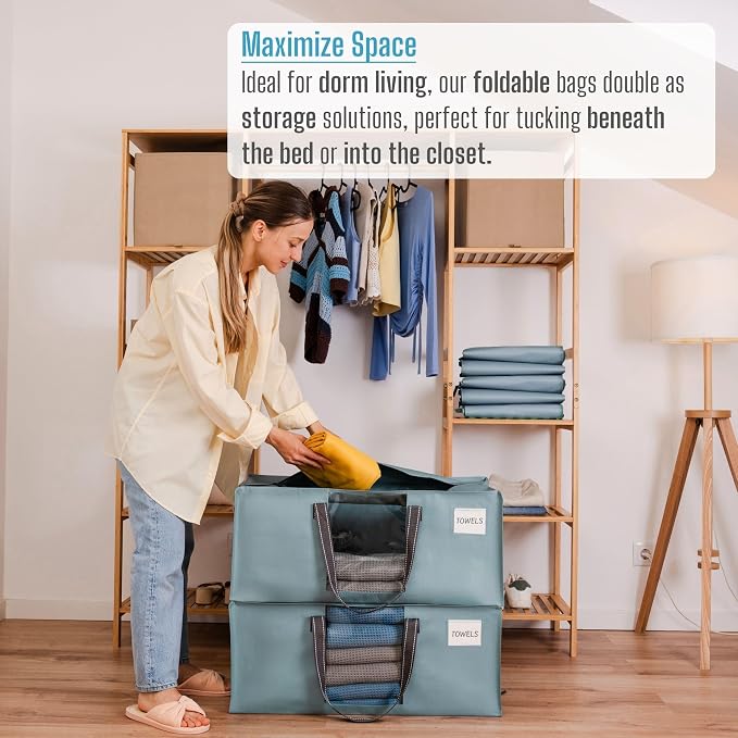 VENO 6 Pack Heavy Duty Moving Bags, Christmas Storage Bins - Image 4