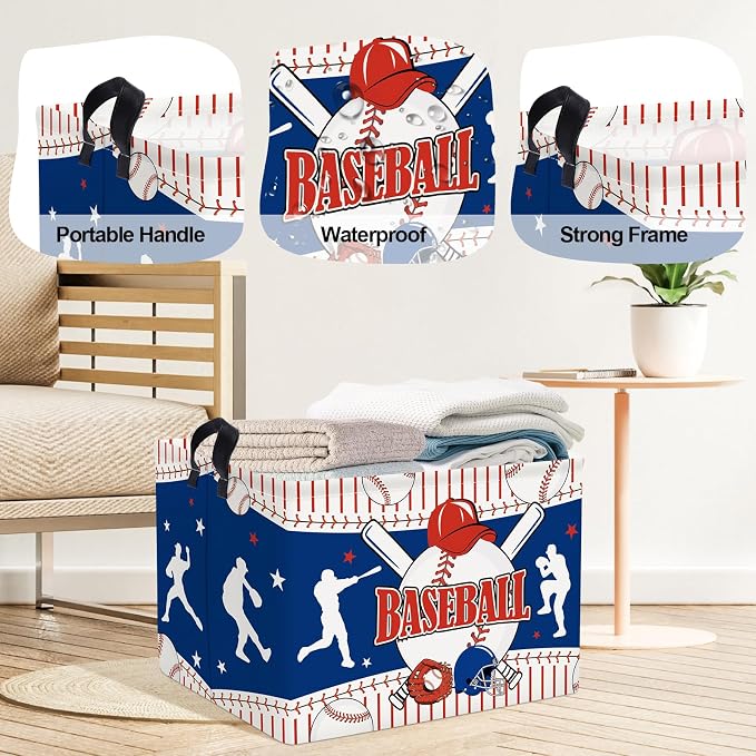 Sports Balls Laundry Hamper Collapsible Clothes Storage Basket Large Laundry - Image 4