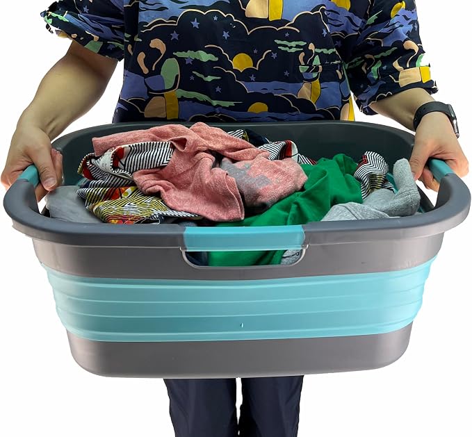 SAMMART 30L Collapsible Plastic Laundry Basket - Image 7