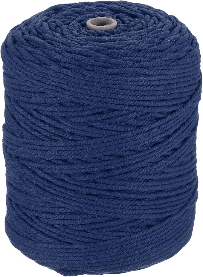 HARFINGTON Natural Macrame Cord 3mm x 328 Yards 4 Strand Twisted Cotton Macrame by HARFINGTON