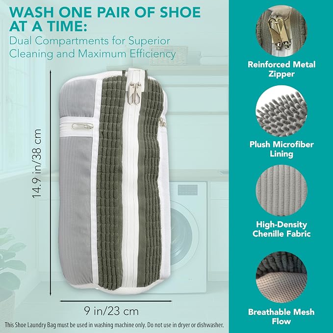 Shoe Washing Machine Bag Set – Double Shoe Laundry Bag - Image 3