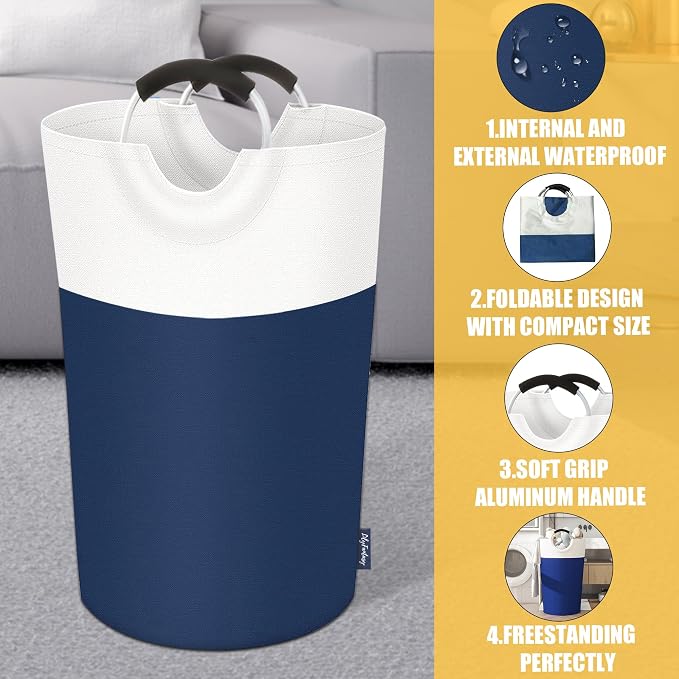 125L Laundry Basket, Collapsible Laundry Hamper - Image 3