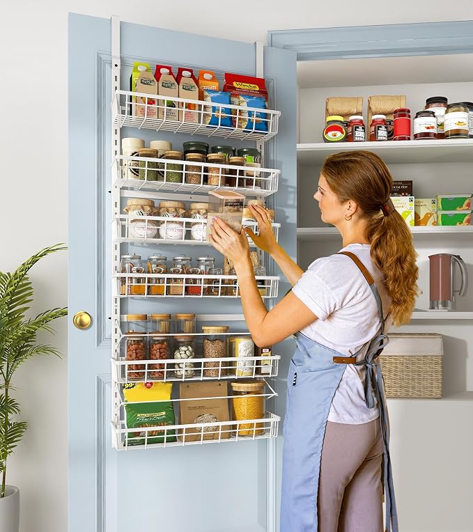 Over The Door Pantry Organizer, Wall Mount Spice Rack, Pantry Hanging Storage - Image 8