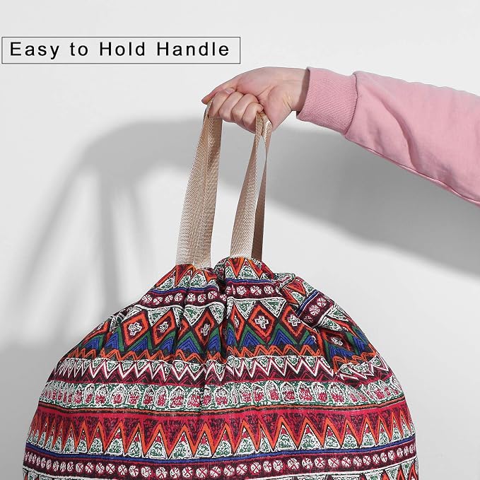 Extra Large Laundry Bag with Drawstring and Handle, Heavy Duty Travel Dirty - Image 3