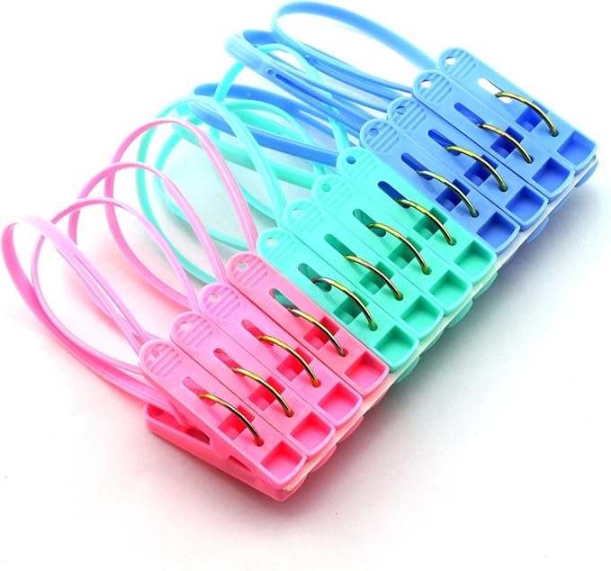12Pcs Clothes Peg Clip Pins by JCBIZ