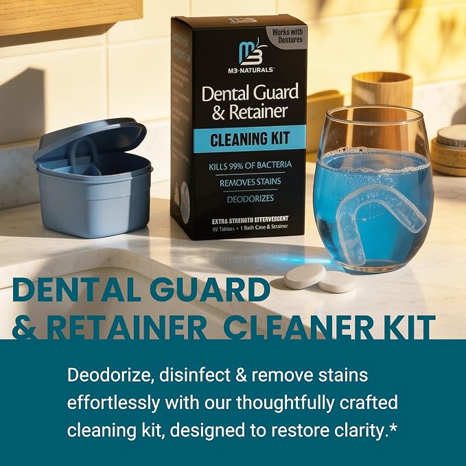 Retainer Cleaner and Soak Container, No-Mess Cleaning Tablets - Image 5