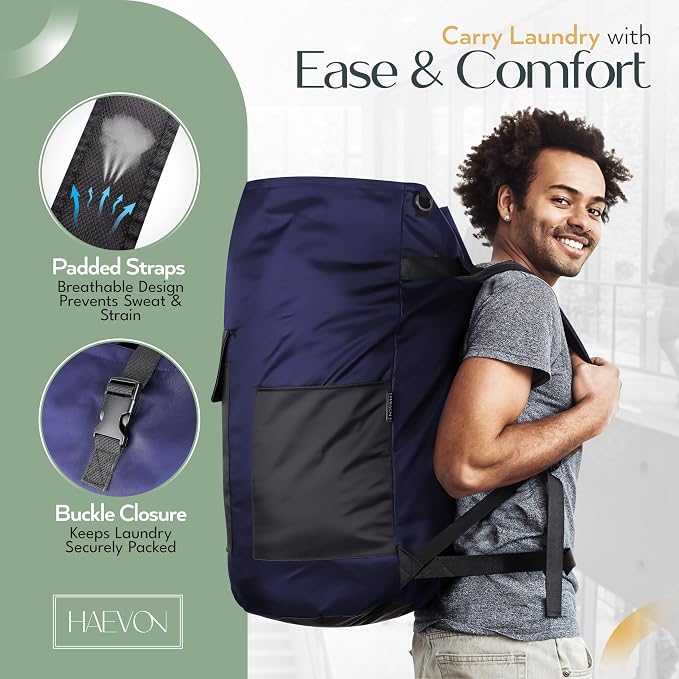 HAEVON Laundry Backpack - 131L Heavy Duty Laundry Bag - Image 5