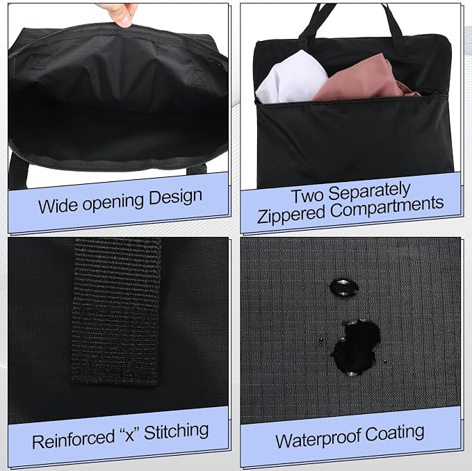 2 Pcs Travel Laundry Bags Waterproof - Image 2