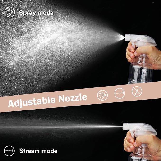 Plastic Spray Bottle 16.9oz Empty Spray Bottles Refillable Container Trigger - Image 5
