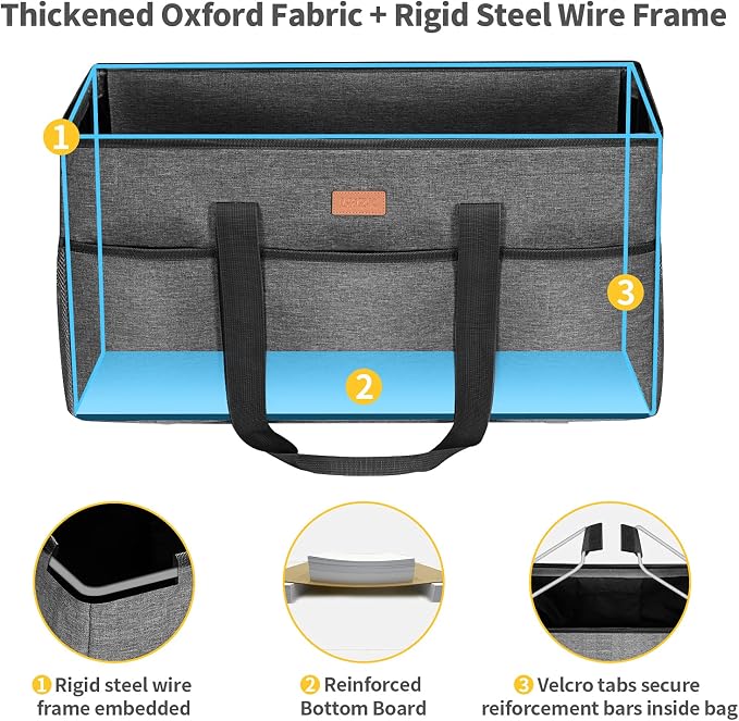 LHZK Stand Up Extra Large Utility Tote Bag - Image 4