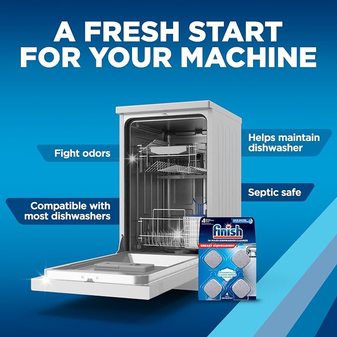 Finish Dishwasher Cleaner Tablets, Deep Cleans Hidden Grease & Grime, Fights - Image 6