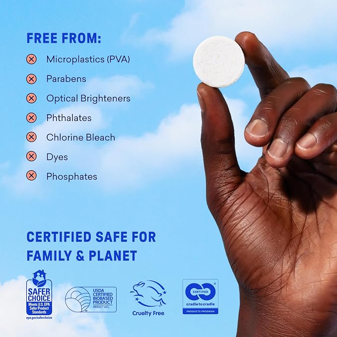BLUELAND Laundry Detergent Tablets, Spring Bloom Scent, Plastic-Free - Image 7