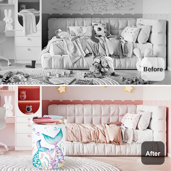 Fantasy Princess Laundry Hamper Colorful Large Storage Basket Collapsible - Image 2