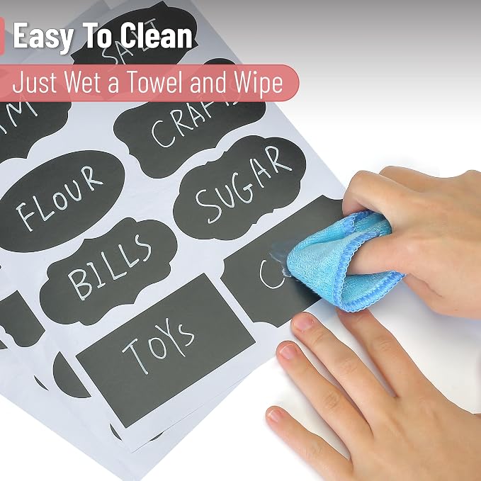 Mr. Pen- Chalkboard Labels, 1 White Chalk Marker and Small Towel, Label Stickers - Image 5