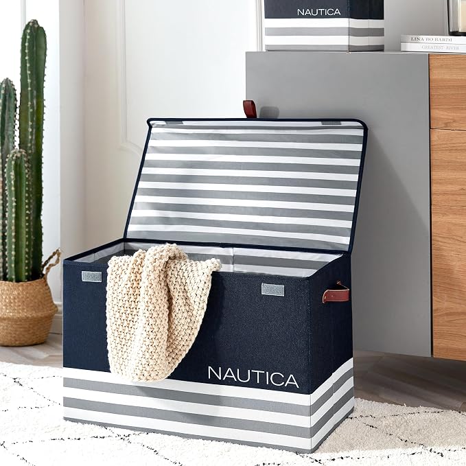 Nautica - Laundry Basket, Large Foldable Hamper & Storage Bin - Image 2