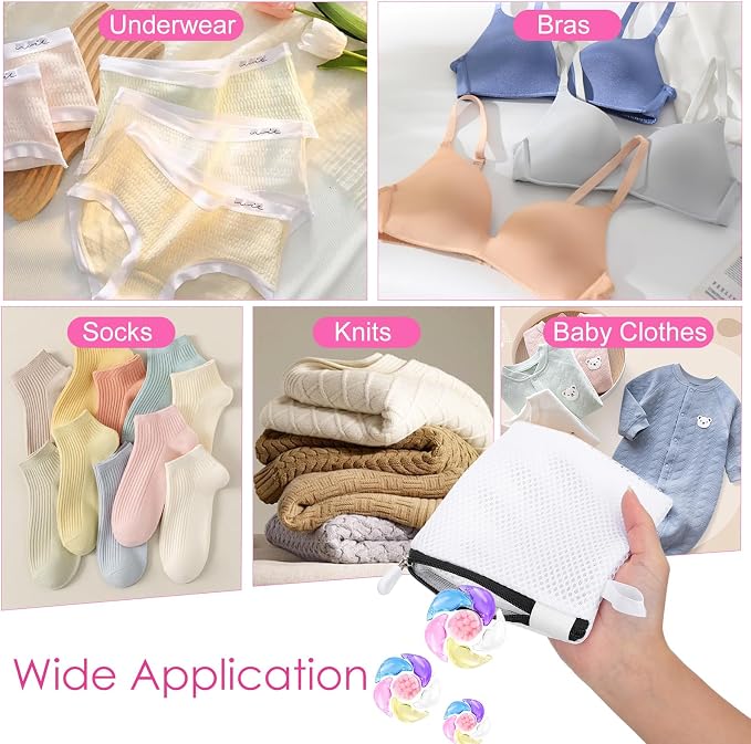 4 Pcs Small Laundry Mesh Bags Mini Washing Machine Underwear Washing Bag - Image 4