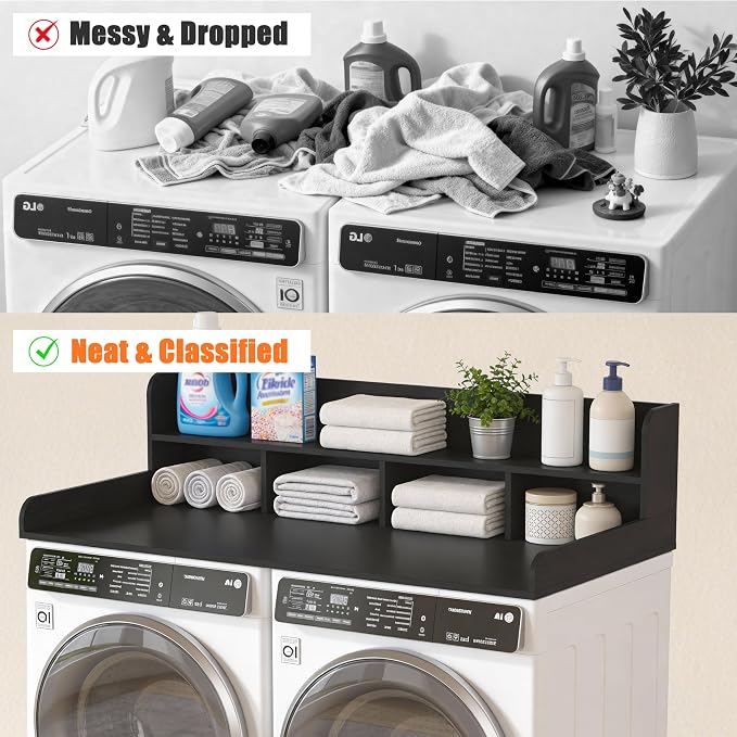 Piskyet Washer Dryer Countertop, 2- Tier Laundry Countertop - Image 6
